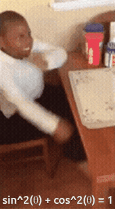Man Sitting At Desk With Math Problem GIF