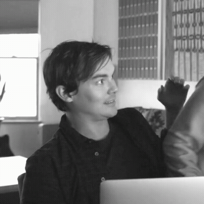 Man Sitting At Laptop GIF
