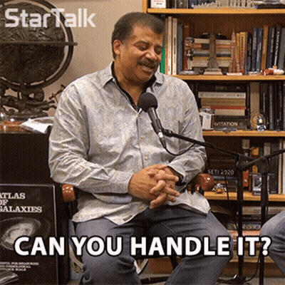 Man Sitting At Microphone Saying Can You Handle It GIF