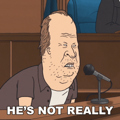Man Sitting At Microphone Saying He's Not Really GIF