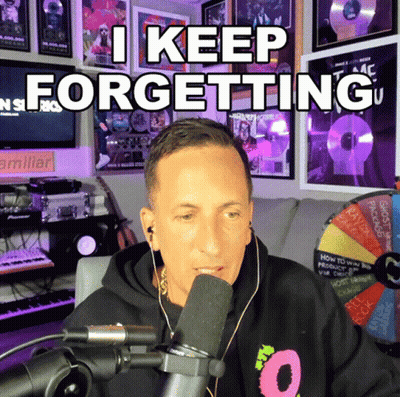 Man Sitting At Microphone Saying I Keep Forgetting GIF