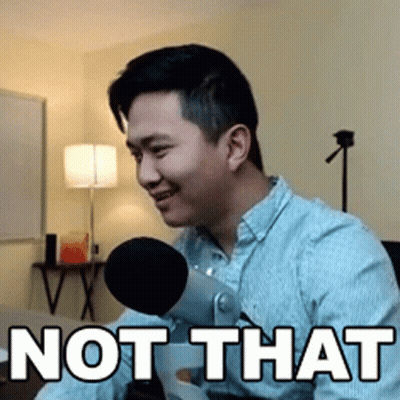 Man Sitting At Microphone Saying Not That GIF