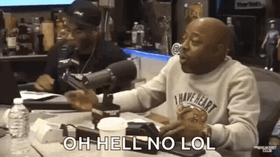 Man Sitting At Microphone Saying Oh Hell No Lol GIF