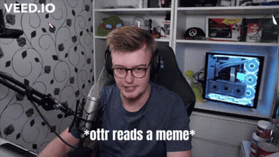Man Sitting At Microphone Saying Ottr Reads A Meme GIF