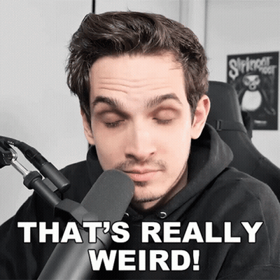 Man Sitting At Microphone Saying That's Really Weird GIF