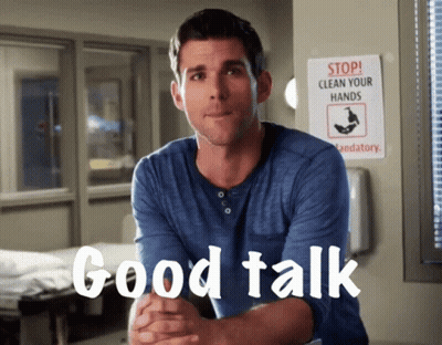 Man Sitting At Stop Clean Your Hands Sign GIF