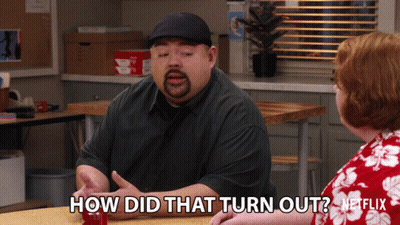 Man Sitting At Table How Did That Turn Out GIF