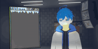 Man Sitting At Table In Meos Shirt GIF