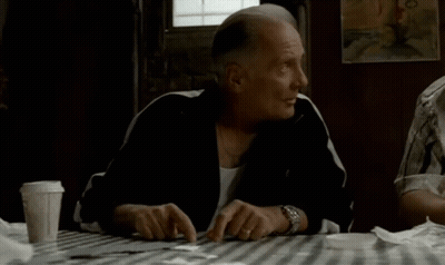 Man Sitting At Table Saying He's Gotta Go GIF