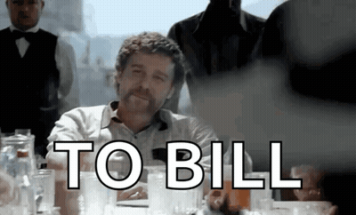 Man Sitting At Table Saying To Bill GIF