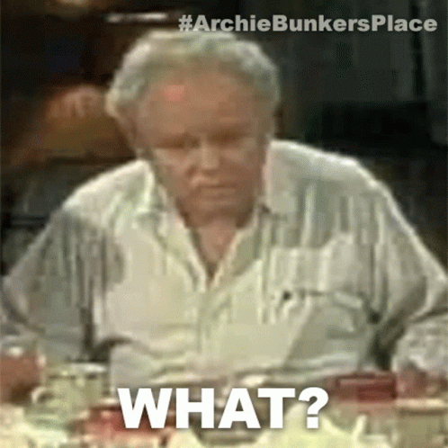 Man Sitting At Table Saying What GIF