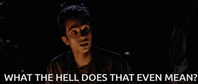 Man Sitting At Table Saying What Do You Mean GIF