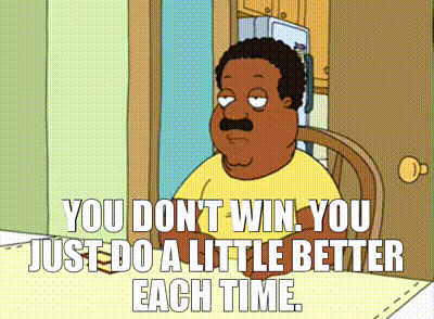 Man Sitting At Table Saying You Don't Win GIF