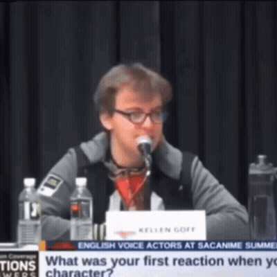 Man Sitting At Table With Kellen Goff Sign GIF