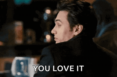 Man Sitting At Table With You Love It GIF