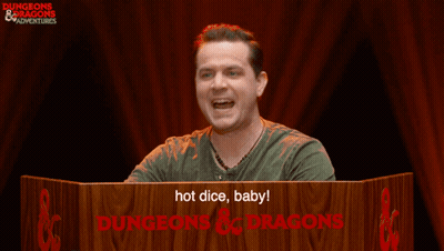 Man Sitting Behind Dungeons & Dragons Podium GIF
