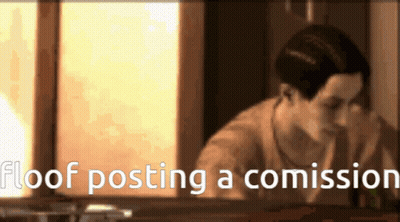 Man Sitting By Window Saying Proof Posting A Commission GIF