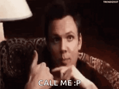 Man Sitting Giving Thumbs Up Call Me P GIF