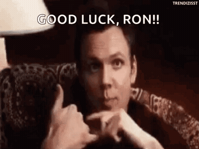 Man Sitting Giving Thumbs Up Good Luck Ron GIF