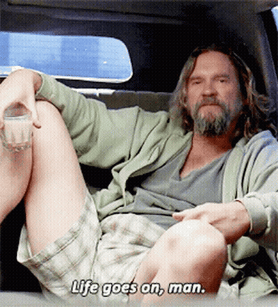 Man Sitting In Back Seat Of Car Life Goes On Man GIF