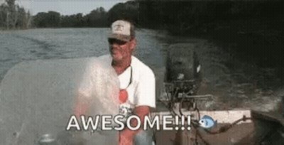 Man Sitting In Boat On River GIF