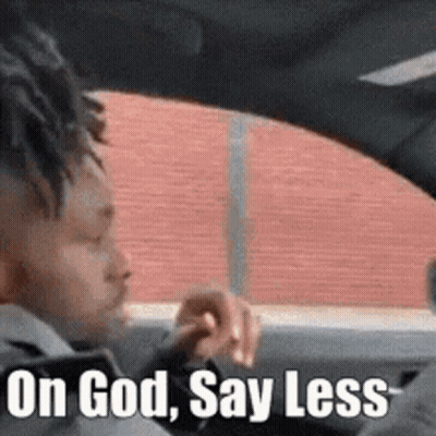 Man Sitting In Car On God Say Less GIF