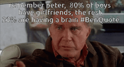 Man Sitting In Car Remember Peter 80 Percent Of Boys Have Girlfriends GIF