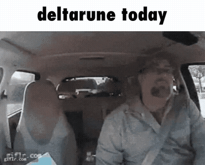 Man Sitting In Car Saying Deltarune Today GIF