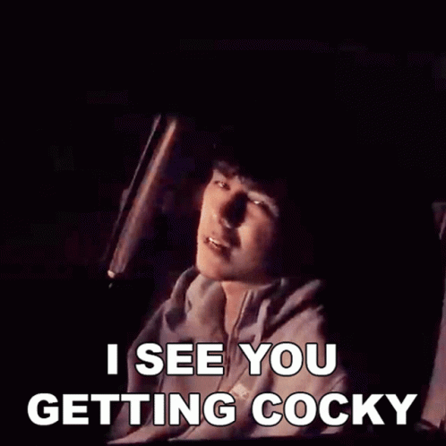 Man Sitting In Car Saying I See You Getting Cocky GIF