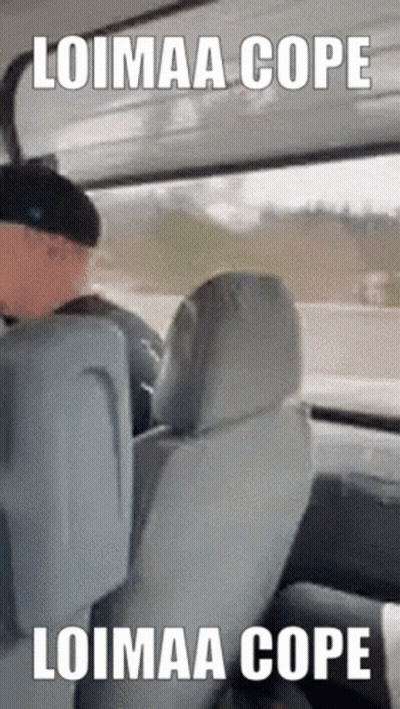 Man Sitting In Car Saying Loimaa Cope GIF