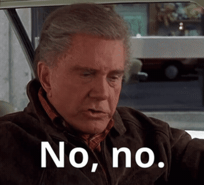 Man Sitting In Car Saying No No GIF