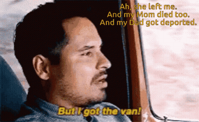 Man Sitting In Car Says But I Got The Van GIF