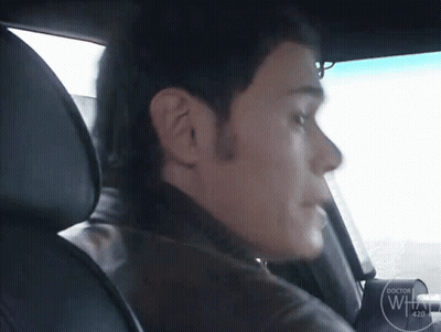 Man Sitting In Car With Doctor Logo GIF