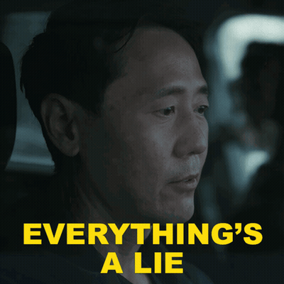 Man Sitting In Car With Everything Is A Lie GIF