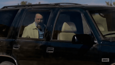 Man Sitting In Car With Letters A And MC GIF