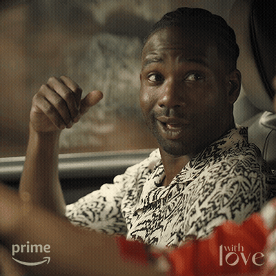 Man Sitting In Car With Prime With Love GIF