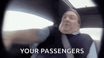 Man Sitting In Car With Your Passengers On Screen GIF