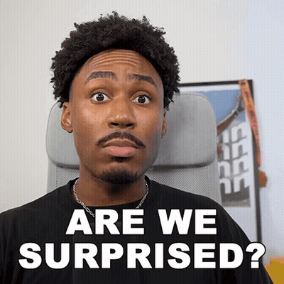 Man Sitting In Chair Are We Surprised GIF