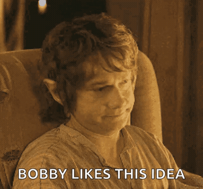 Man Sitting In Chair Bobby Likes This Idea GIF