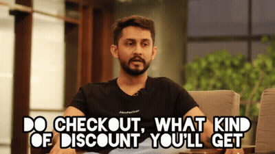 Man Sitting In Chair Do Checkout Discount GIF