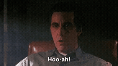 Man Sitting In Chair Eyes Closed Saying Hoo-Ah GIF