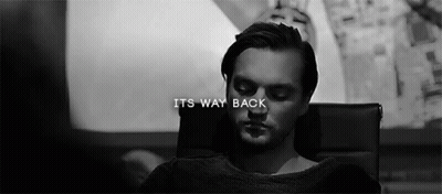 Man Sitting In Chair Eyes Closed Saying It's Way Back GIF