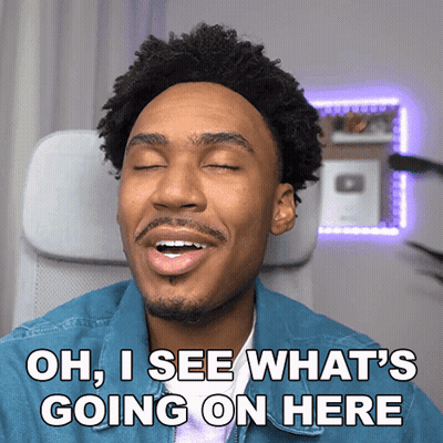 Man Sitting In Chair Eyes Closed Saying Oh I See What's Going On Here GIF