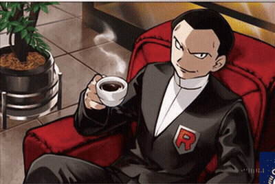 Man Sitting In Chair Holding Coffee GIF