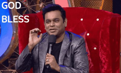 Man Sitting In Chair Holding Microphone God Bless GIF