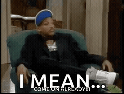 Man Sitting In Chair I Mean Come On Already GIF