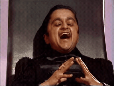 Man Sitting In Chair Making Funny Face Mouth Open GIF