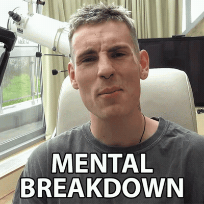 Man Sitting In Chair Mental Breakdown GIF