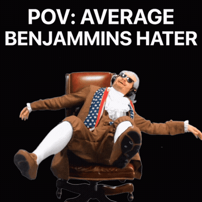 Man Sitting In Chair POV Average Benjamins Hater GIF