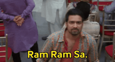Man Sitting In Chair Ram Ram Sa GIF